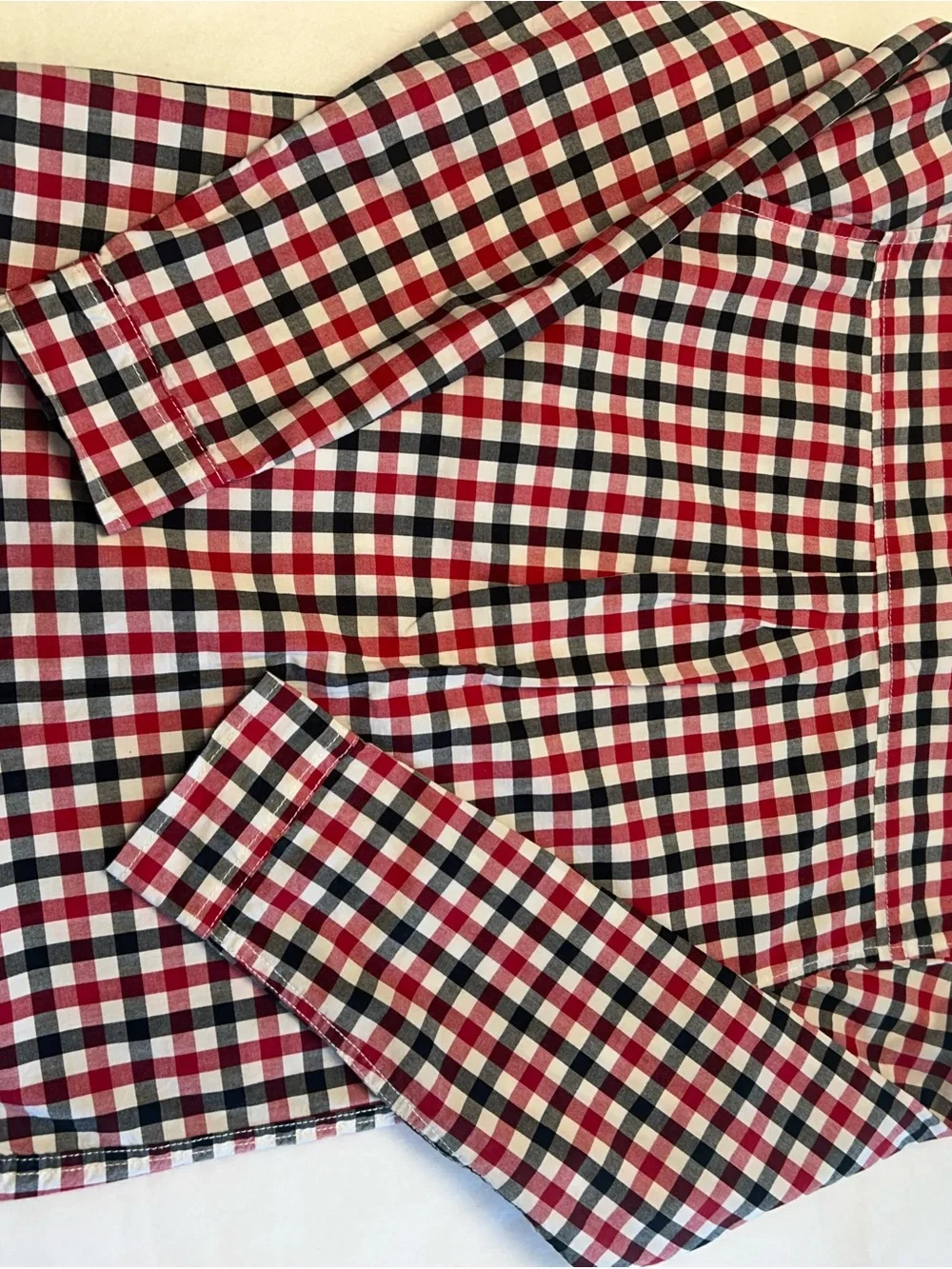 Gymboree Red Black White Plaid Button-Down Shirt Boys 10 100% Cotton